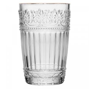 Conjunto 6 Copos Mauve com Fio de Ouro 350ml Cristal Ecológico - Wolff