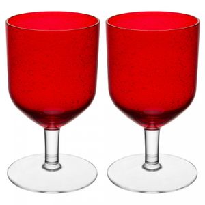 Conjunto de 2 Taças Boreal 400ml Vermelho Vidro - Wolff