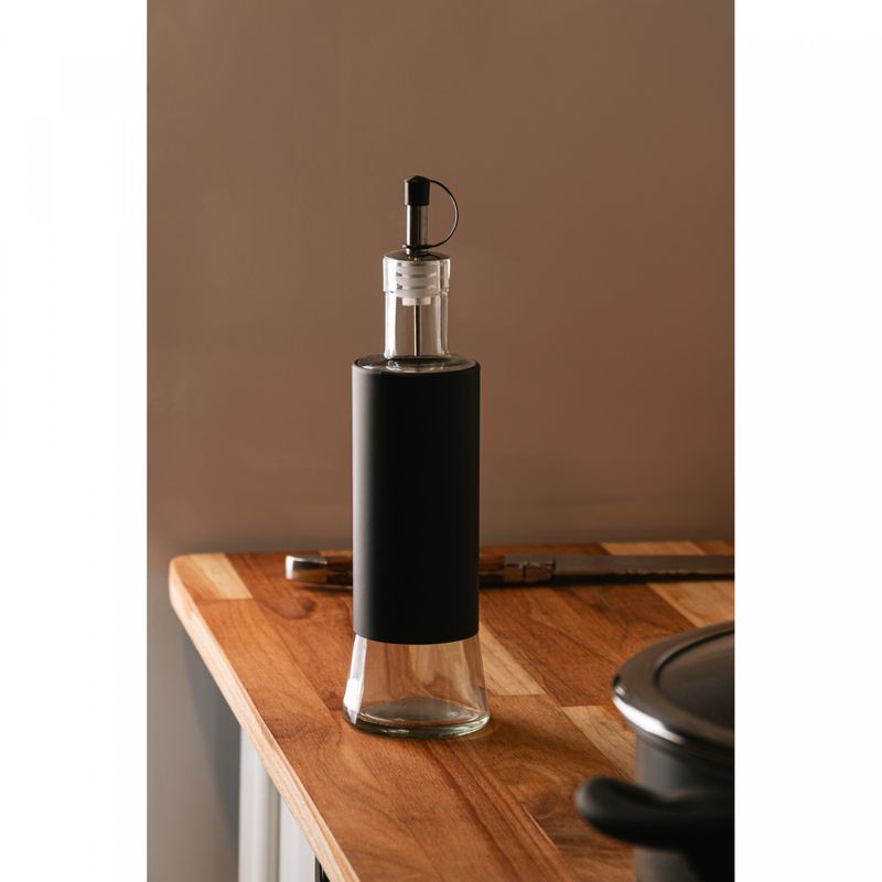 Garrafa-para-Azeite-com-Tampa-Versatile-300ml-Preto-Vidro-Wolff