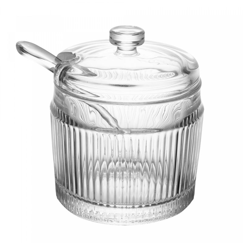 Acucareiro-com-Colher-e-Tampa-Lines-10cm-x-75cm-Vidro-Wolff
