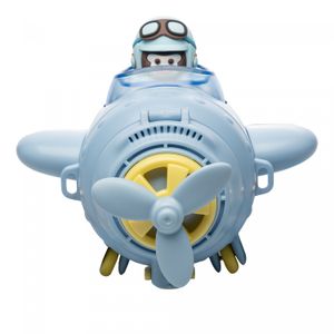 Garrafa Squeeze Infantil Avião 500ml Azul Plástico - Wolff