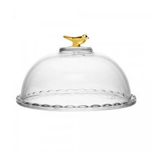 Queijeira Golden Bird 20cm com Tampa Cristal Ecológico - Wolff