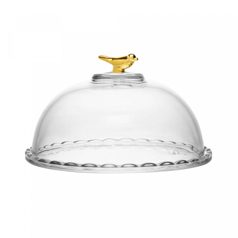 Queijeira-Golden-Bird-20cm-com-Tampa-Cristal-Ecologico-Wolff