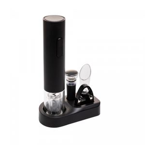 Conjunto 5 Peças para Vinho de Plástico Preto - Wolff