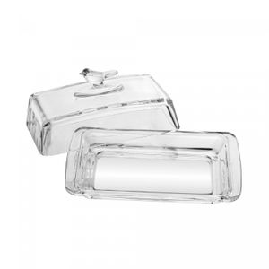 Manteigueira Retangular com Tampa Bird 18cm x 10cm x 9cm Cristal Ecológico - Wolff