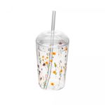 Copo-de-Vidro-Borossilicato-com-Tampa-e-Canudo-Bouquet-450ml-Wolff