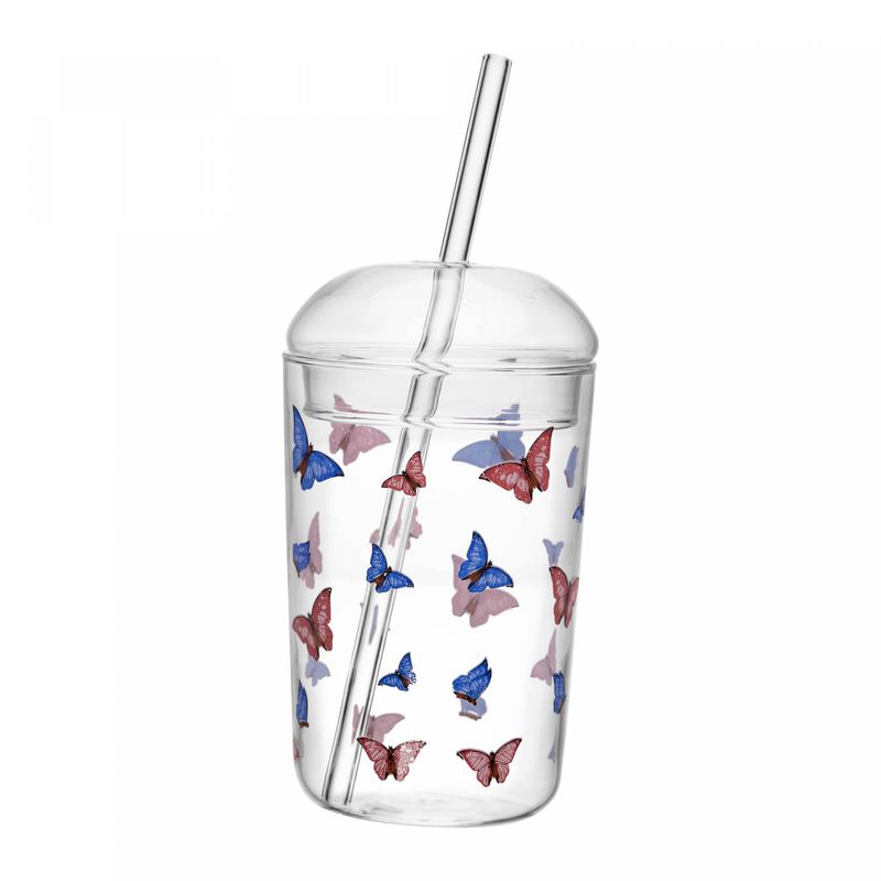 Copo-de-Vidro-Borossilicato-com-Tampa-e-Canudo-Butterfly-450ml-Wolff