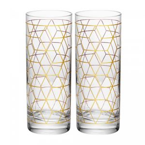 Conjunto 2 Copos Altos de Vidro Cube 330ml - Wolff