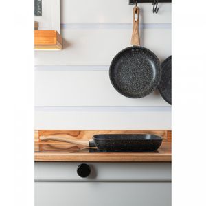 Bistequeira de Indução em Alumínio com Revestimento Cerâmico Granilite Preto 24cm - Wolff