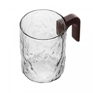 Conjunto 2 Canecas de Vidro Borossilicato com Cabo em Bambu 330ml - Wolff