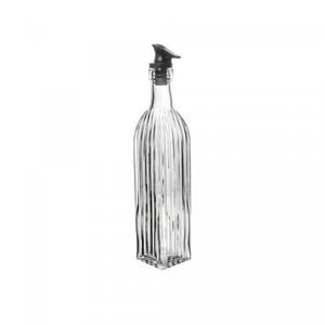 Garrafa para Azeite de Vidro com Tampa de Silicone Preta Essência 500ml - Wolff
