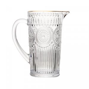 Jarra de Vidro com Fio de Ouro Mandala 1L - Wolff