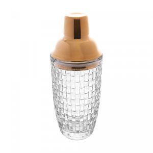 Coqueteleira de Vidro com Tampa Dourada Chess 380ml - Wolff