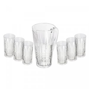 Conjunto Jarra com 6 Copos de Vidro Queen 1,5L/320ml - Wolff
