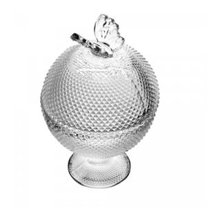 Potiche de Cristal com Pé Butterfly 8,5cm x 8,5cm x 13cm - Wolff