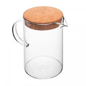Jarra de Vidro Borossilicato com Tampa em Rolha 900ml - Wolff