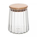 Porta-Mantimento-de-Vidro-Borossilicato-com-Tampa-de-Bambu-Classic-500ml-Wolff