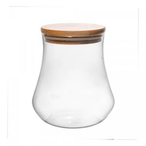 Porta Mantimento de Vidro Borossilicato com Tampa de Bambu 700ml - Wolff