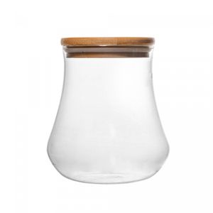 Porta Mantimento de Vidro Borossilicato com Tampa de Bambu 700ml - Wolff