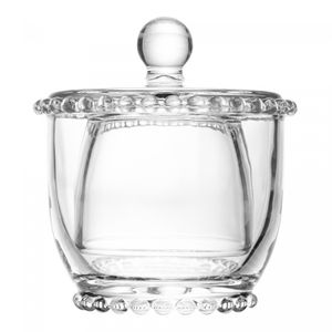 Manteigueira Francesa de Vidro com Tampa Pearl 10,5cm x 10,5cm x 11cm - Wolff