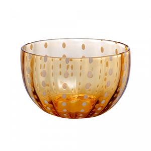 Conjunto 2 Bowls de Vidro Orquídea Âmbar 11cm x 6,5cm - Wolff