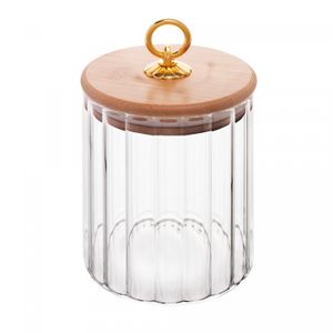 Porta Mantimento de Vidro Borossilicato com Tampa de Bambu Classic 510ml - Wolff