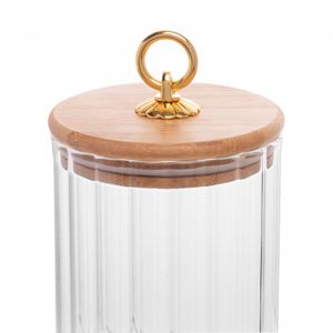Porta Mantimento de Vidro Borossilicato com Tampa de Bambu Classic 800ml - Wolff