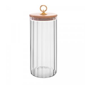 Porta Mantimento de Vidro Borossilicato com Tampa de Bambu Classic 1,150L - Wolff