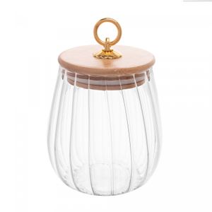 Porta Mantimento de Vidro Borossilicato com Tampa de Bambu Classic 700ml - Wolff