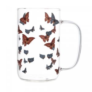 Conjunto 2 Canecas de Vidro Borossilicato Resistente a Calor Butterfly 280ml - Wolff