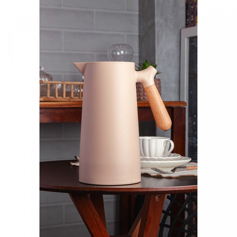 Garrafa-Termica-de-Plastico-com-Cabo-de-Madeira-e-Termometro-Nordica-Bege-1L-Wolff