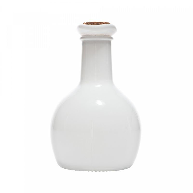 Garrafa-para-Azeite-de-Vidro-Pintado-Branco-com-Tampa-de-Cortica-180ml-Wolff