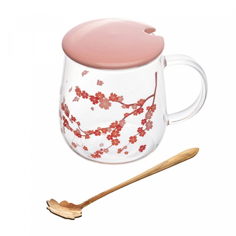 Caneca-de-Vidro-Borossilicato-com-Tampa-e-Colher-Sakura-500ml-Wolff