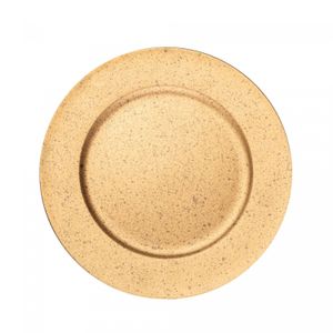 Sousplat de Plástico Granilite Dourado 33cm - Wolff