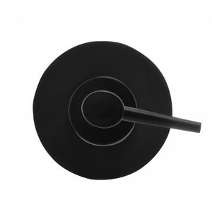 Conjunto 2 Peças para Banheiro de Cerâmica Leaf Preto - Wolff