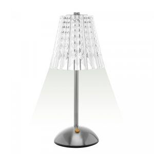 Luminária de Mesa Led 3 Tons Usb Leumina 12,5cm x 12,5cm x 30cm Prateada Plástico - Wolff