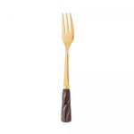 Conjunto-4-Garfos-para-Aperitivo-de-Aco-Inox-Dourado-com-Cabo-de-Ceramica-Preto-Wolff