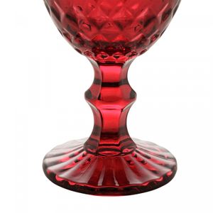Conjunto 6 Taças para Água De Vidro Roman Vermelho 345Ml - Wolff