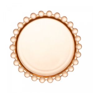 Conjunto 4 Pratos de Cristal Pearl Âmbar Metalizado 10cm - Wolff
