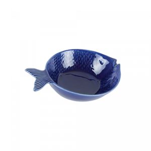 Conjunto 4 Peixes Decorativos de Cerâmica Ocean Azul 20cm x 14cm - Wolff