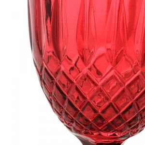 Taça para Água Greek 320ml Vermelha Vidro - Wolff