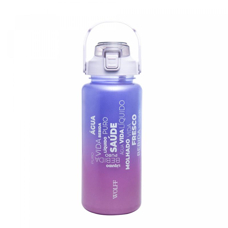 Conjunto-3-Garrafas-Squeeze-de-Policarbonato-Degrade-Cintilante-Roxo-Wolff