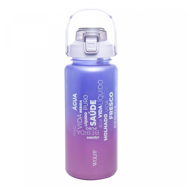 Conjunto-3-Garrafas-Squeeze-de-Policarbonato-Degrade-Cintilante-Roxo-Wolff
