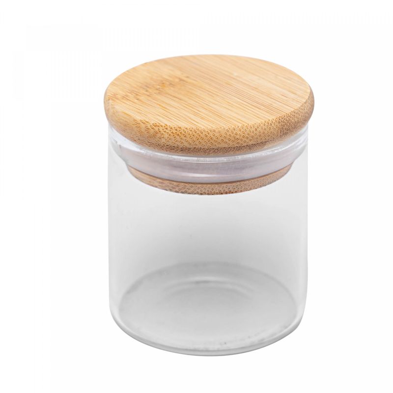 Porta-Mantimento-de-Vidro-Borossilicato-com-Tampa-de-Bambu-90ml-Wolff