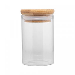 Porta Mantimento de Vidro Borossilicato com Tampa de Bambu 90ml - Wolff
