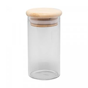 Porta Mantimento de Vidro Borossilicato com Tampa de Bambu 120ml - Wolff