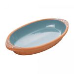 Refratario-Oval-com-Alca-Maia-335cm-x-185cm-x-45cm-Turquesa-Ceramica-Wolff