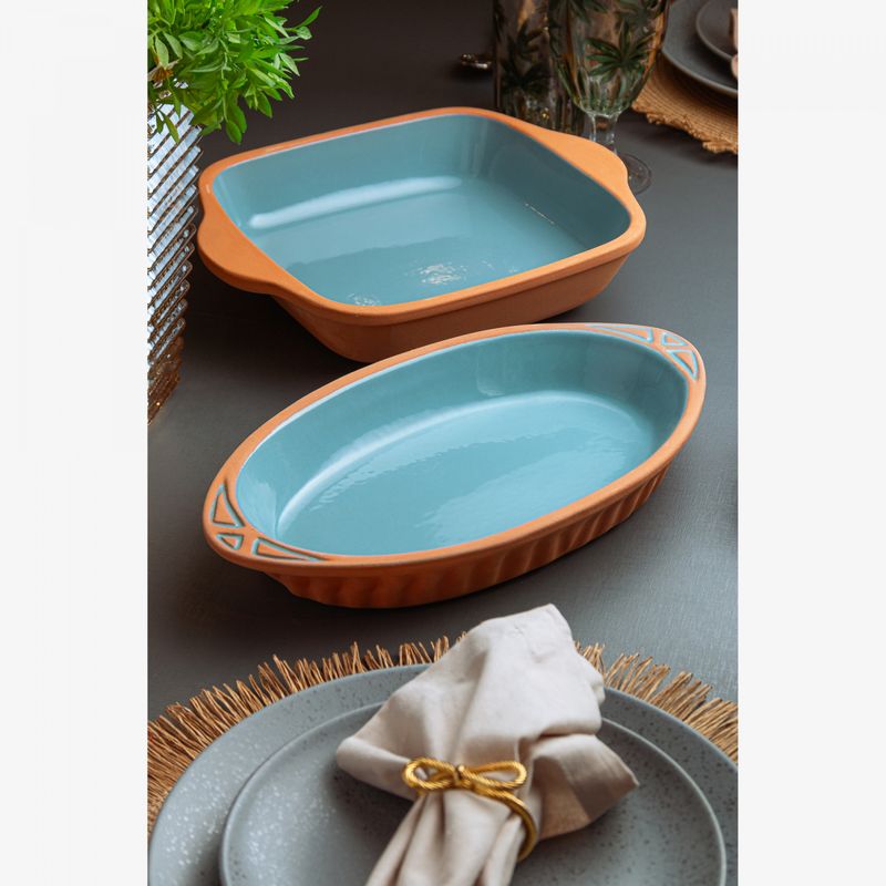 Refratario-Oval-com-Alca-Maia-335cm-x-185cm-x-45cm-Turquesa-Ceramica-Wolff