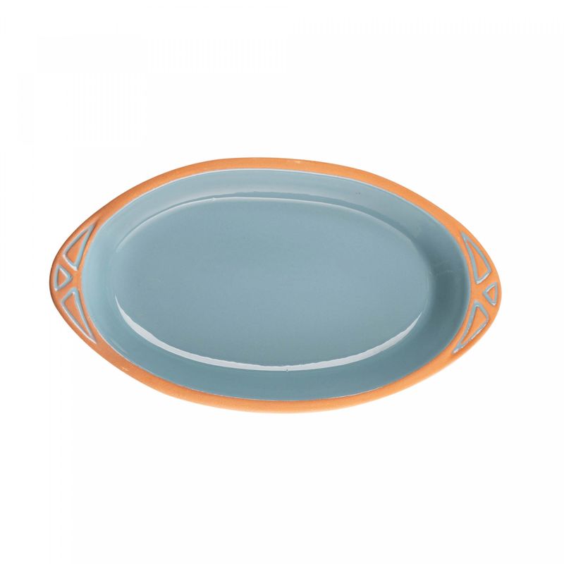 Refratario-Oval-com-Alca-Maia-235cm-x-135cm-x-35cm-Turquesa-Ceramica-Wolff