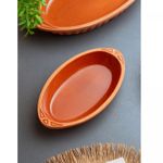 Refratario-Oval-com-Alca-Maia-235cm-x-135cm-x-35cm-Terracota-Ceramica-Wolff